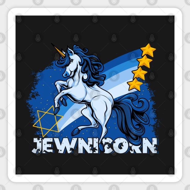 Jewnicorn - Jewish Unicorn Magnet by BDAZ